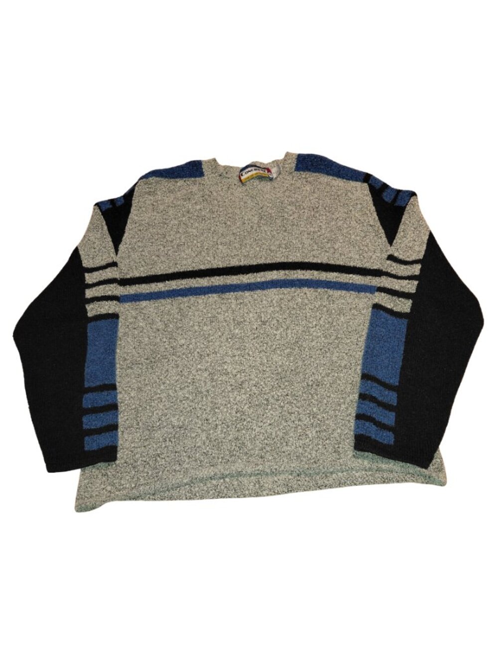 Vintage 90's Concrete Mix Made For The Streets Gray/Blue/Black Sweater Men's Med